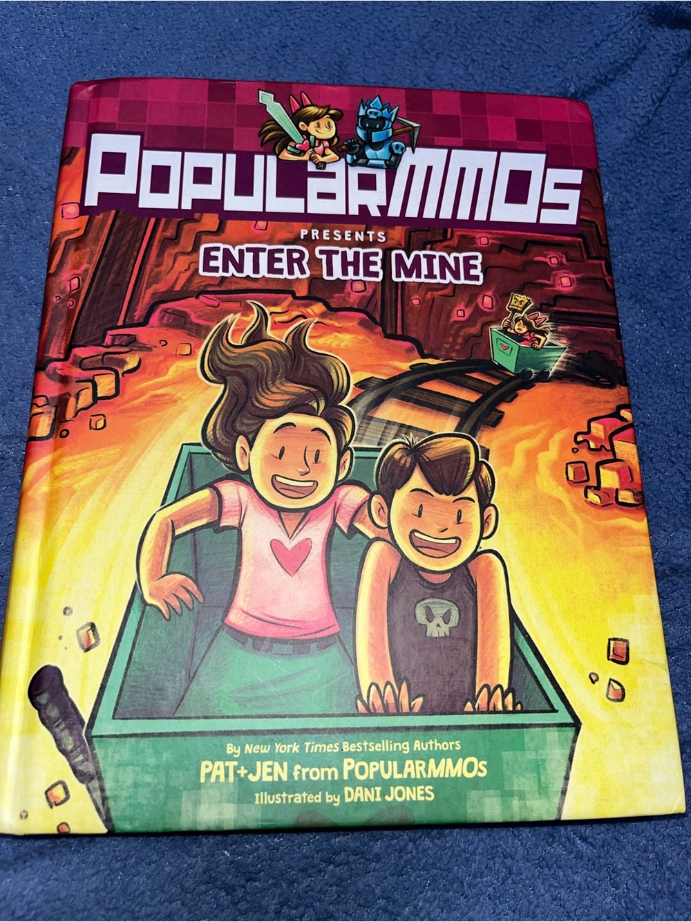 Enter the Mine - Pink & Green Hardcover Kids Book Popular MMoS Hardcover as pict